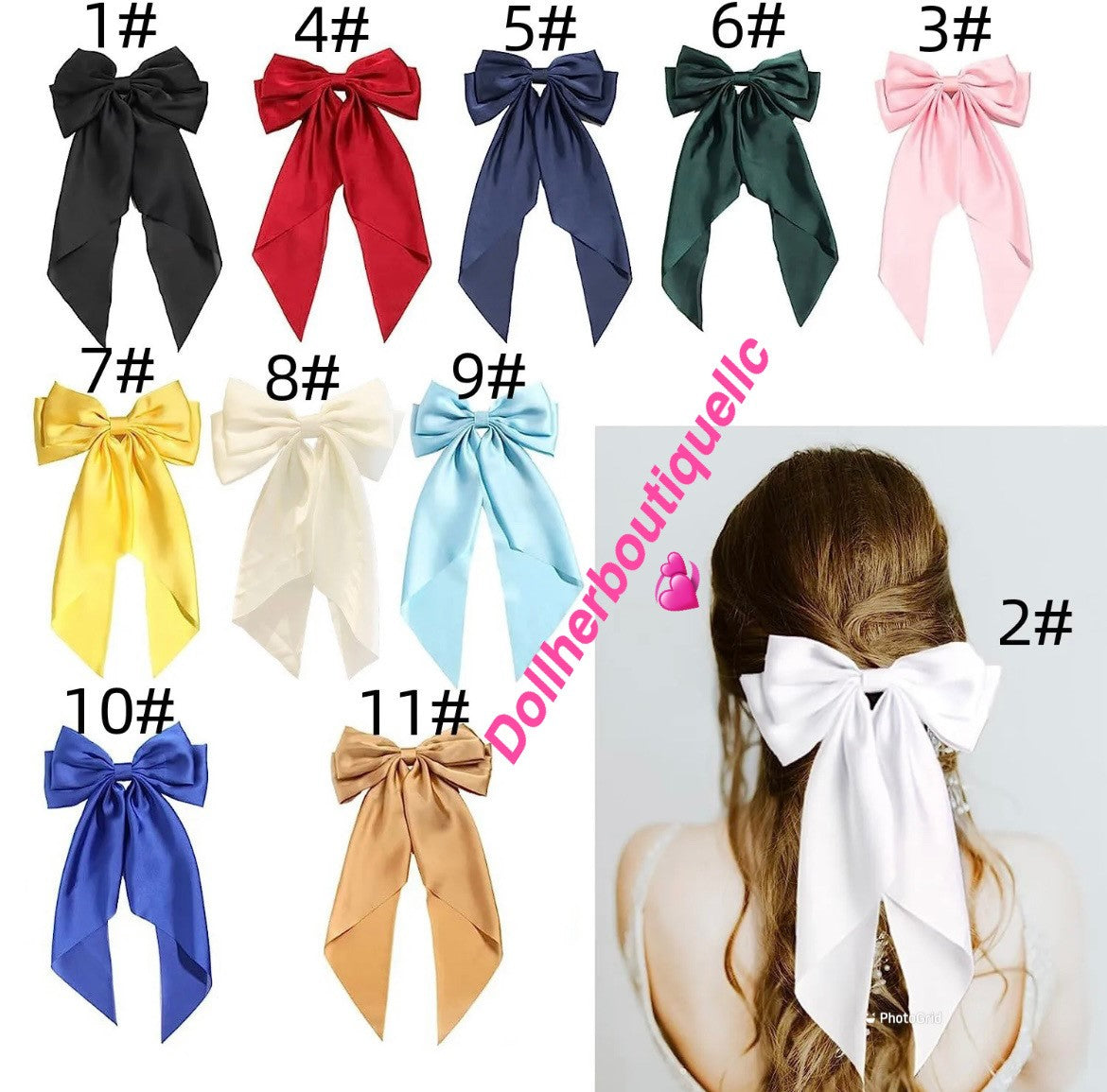 Bow hair clips
